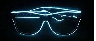 NEW Fashion 7 Colors Flashing EL Wire Led Glasses Party