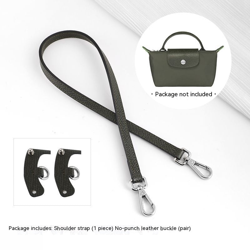 Wide Shoulder Strap Punch-free Leather Ring Crossbody