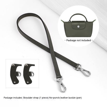 Wide Shoulder Strap Punch-free Leather Ring Crossbody
