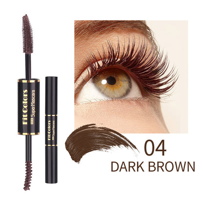 Double-headed Color Mascara Thick Curl More Than Waterproof Not Smudge White Eyebrow Dyeing