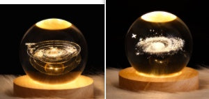 Luminous Starry Sky And Planets Moon Moon Crystal Ball Lamp