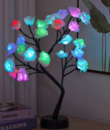 Table Lamp Flower Tree Rose Lamps Fairy Desk Night Lights USB Operated