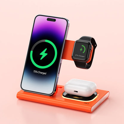 3 IN 1 15W Wireless Charging Charger Magnetic Desktop