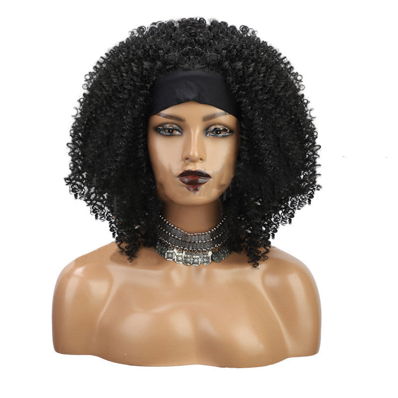 Ladies Fashion Personality High Temperature Silk Short Curly Hair