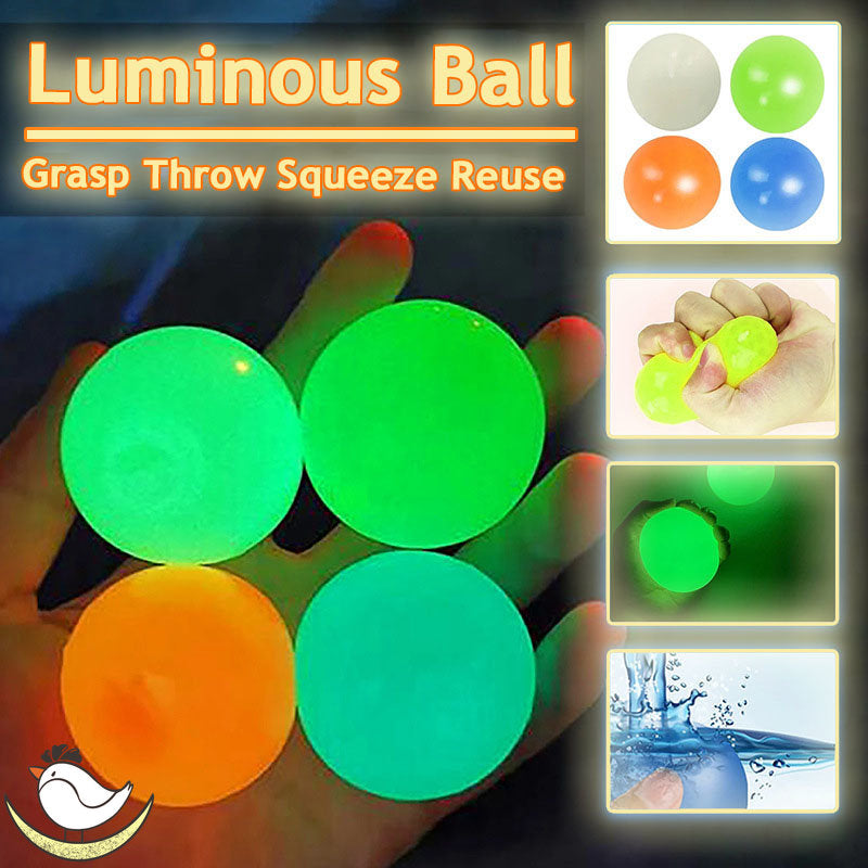 Luminous Sticky Ball Toys Sticky Wall Home Party Games