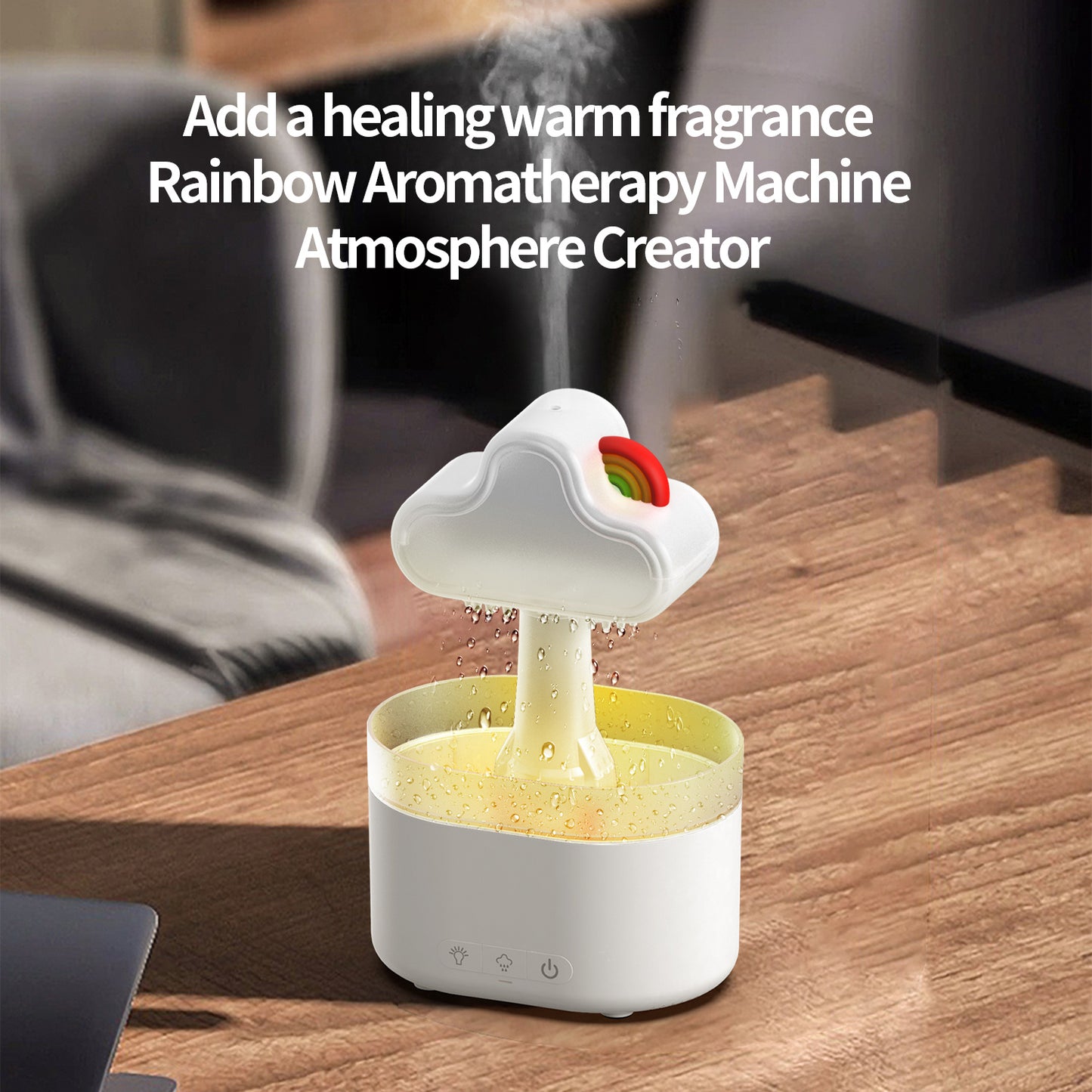 Rainbow After Rain Humidifier Snuggling 500ML Cloud Humidifier With Led Light