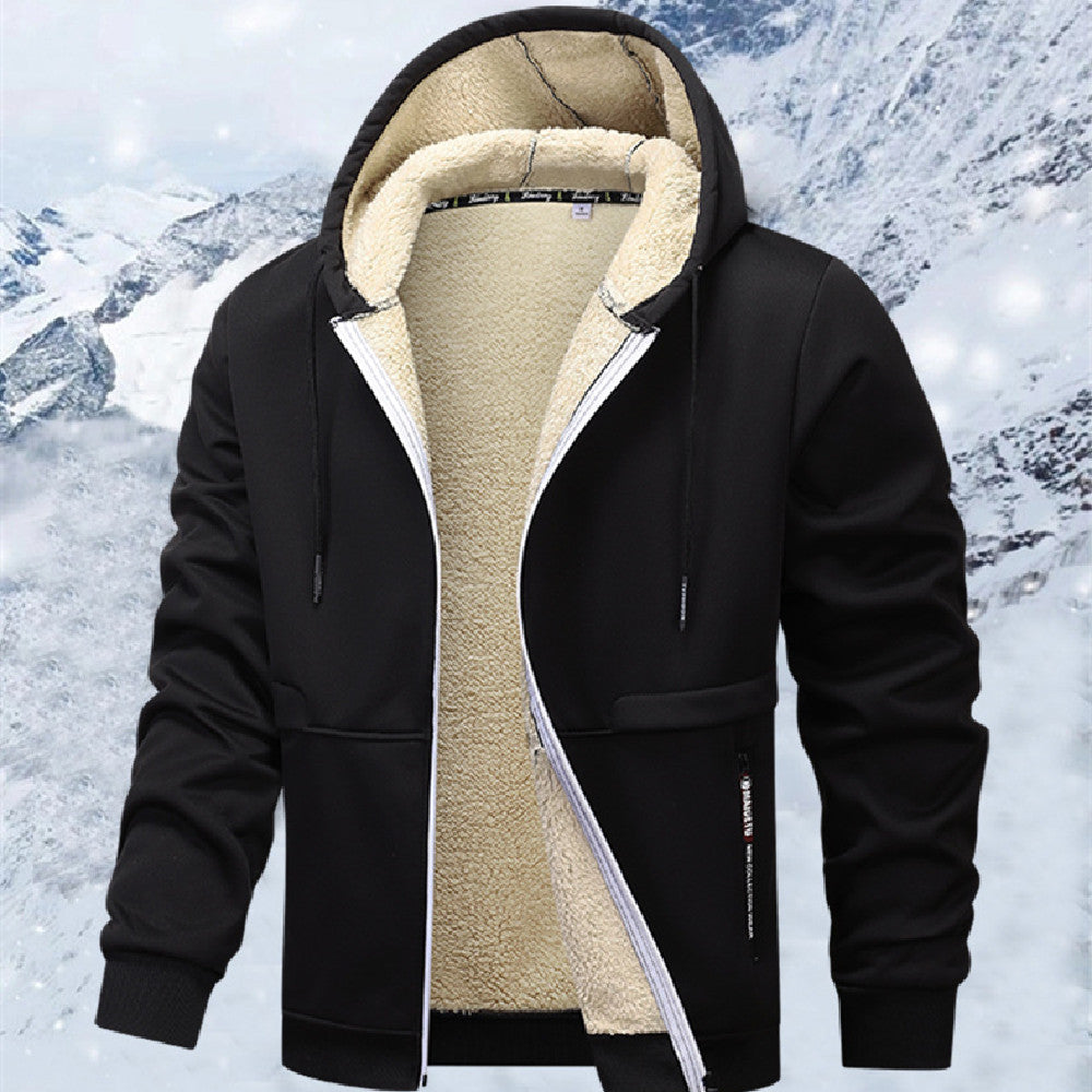 Casual Hoodies For Men Heavyweight Fleece Sweatshirt Winter Thick