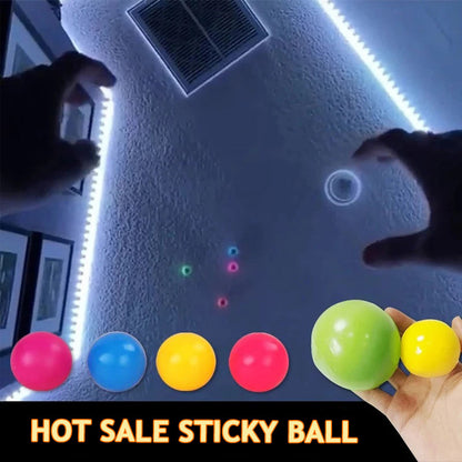 Luminous Sticky Ball Toys Sticky Wall Home Party Games