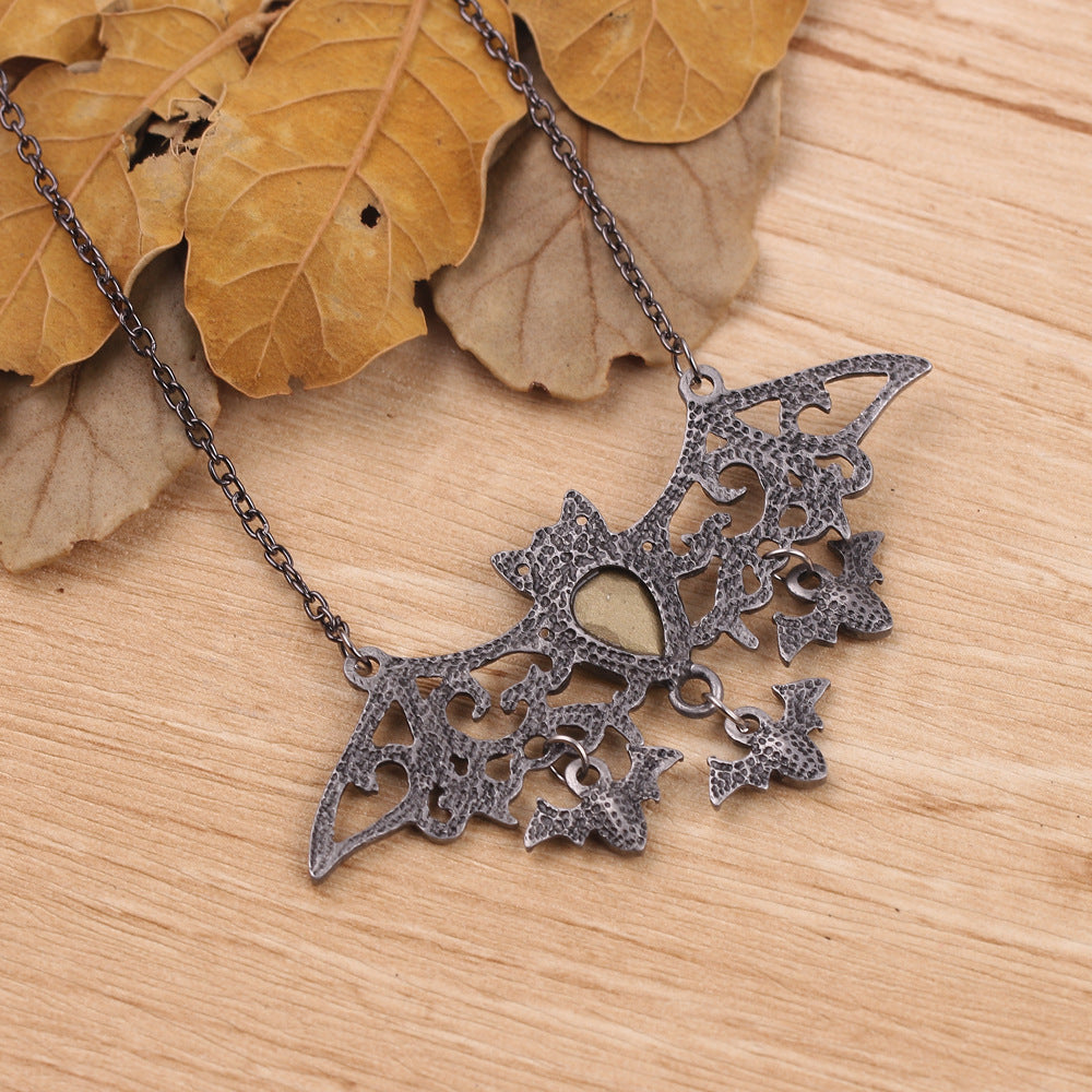 Halloween Accessories Vintage Bat Necklace