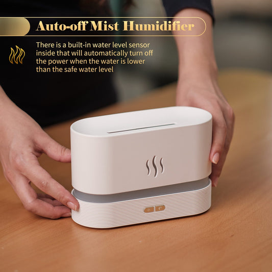 Aroma Diffuser With Flame Light Mist Humidifier Aromatherapy