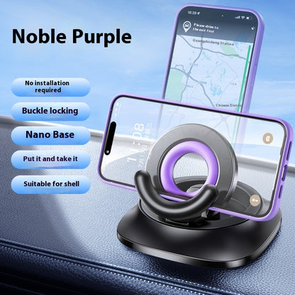 Magnetic Phone Holder With Vacuum Suction Foldable Adjustable Car Mount