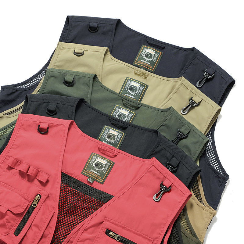 14 Pockets Summer New Men US Tactical Hiking Fishing Vest