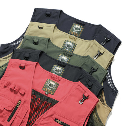 14 Pockets Summer New Men US Tactical Hiking Fishing Vest