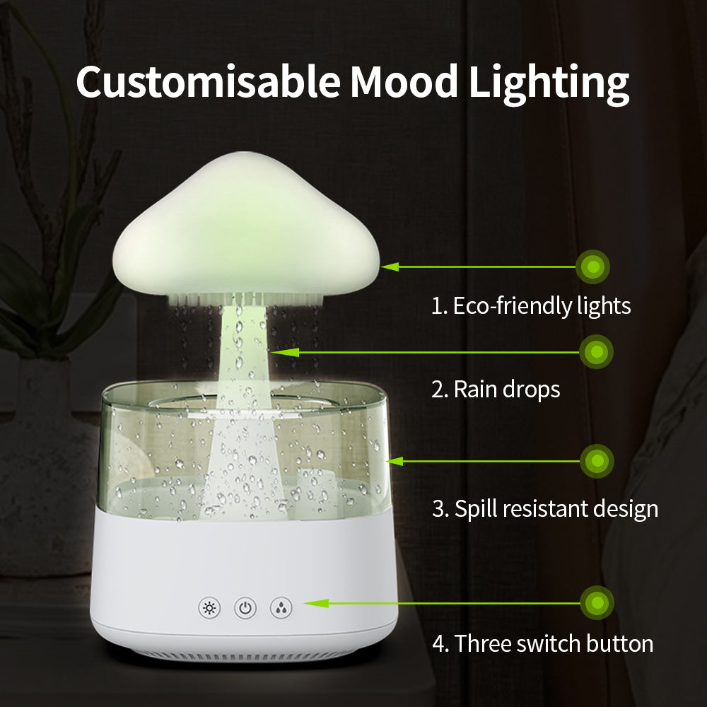 2-in-1 Desk Humidifier Rain Cloud Aromatherapy Essential Oil