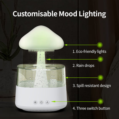 2-in-1 Desk Humidifier Rain Cloud Aromatherapy Essential Oil