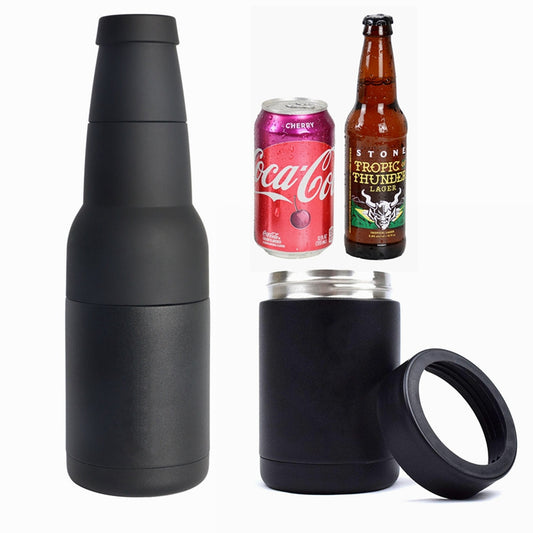 304 Stainless Steel Large-capacity Double-layer Beer Mug Office