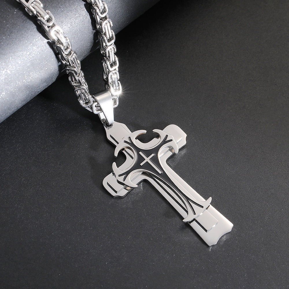 Fashion Jewelry Christian Trinity Latin Cross Necklace