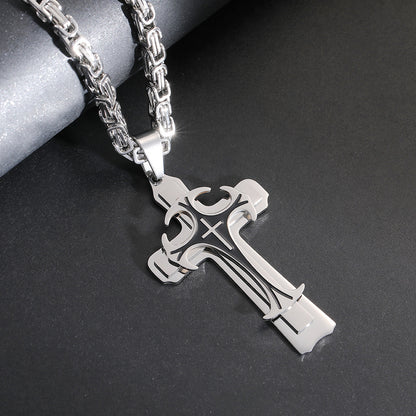 Fashion Jewelry Christian Trinity Latin Cross Necklace