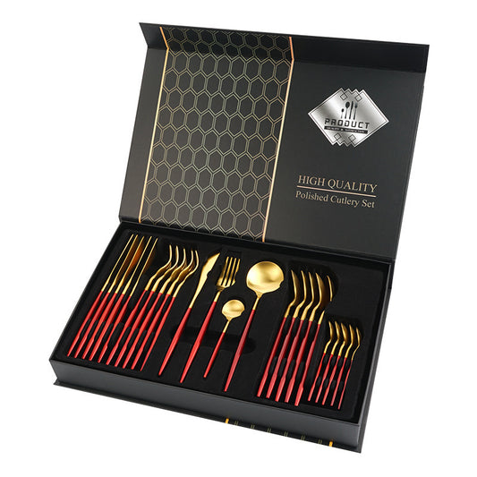 24-piece Set Of Stainless Steel Portuguese Western Cutlery