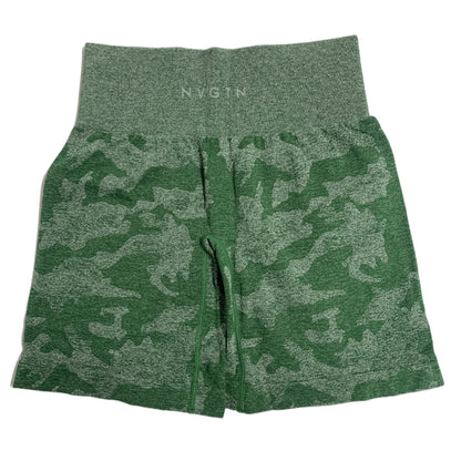 Women's Elastic Seamless Camouflage Yoga Shorts