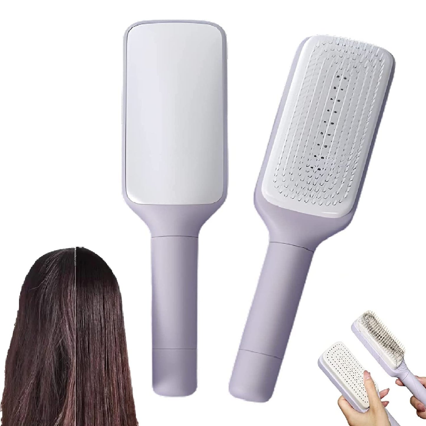 4 In 1 Self Cleaning Hair Brush New Self-Cleaning Hairbrush