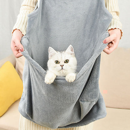 Touch The Cat Clothes Pets Apron Non-stick Anti-grab Soft Plush Camisole