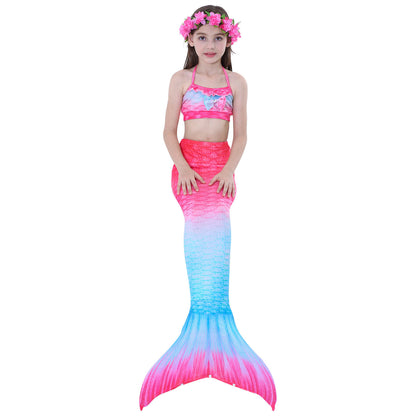 Girls Mermaid Tail Cosplay Swimsuit The Little Mermaid Costume Bathing Suit