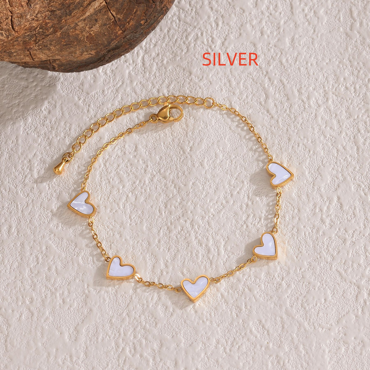 Ins Love Bracelet  Stainless Steel Dripping Heart Bracelet