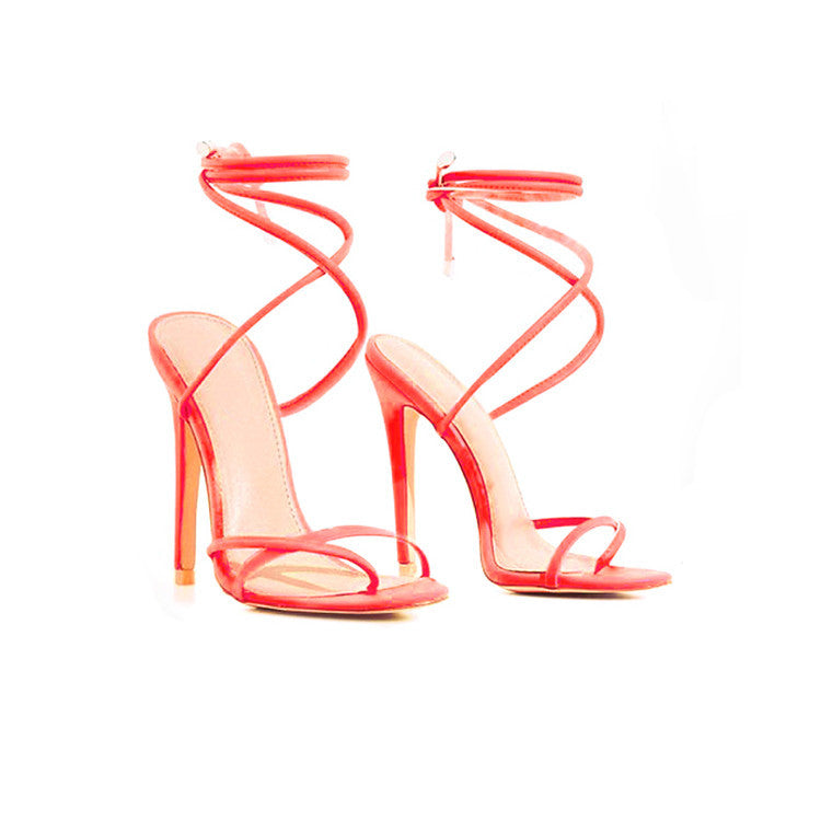 Fashion Cross Strap Fish Mouth Thick Heel Women Sandals