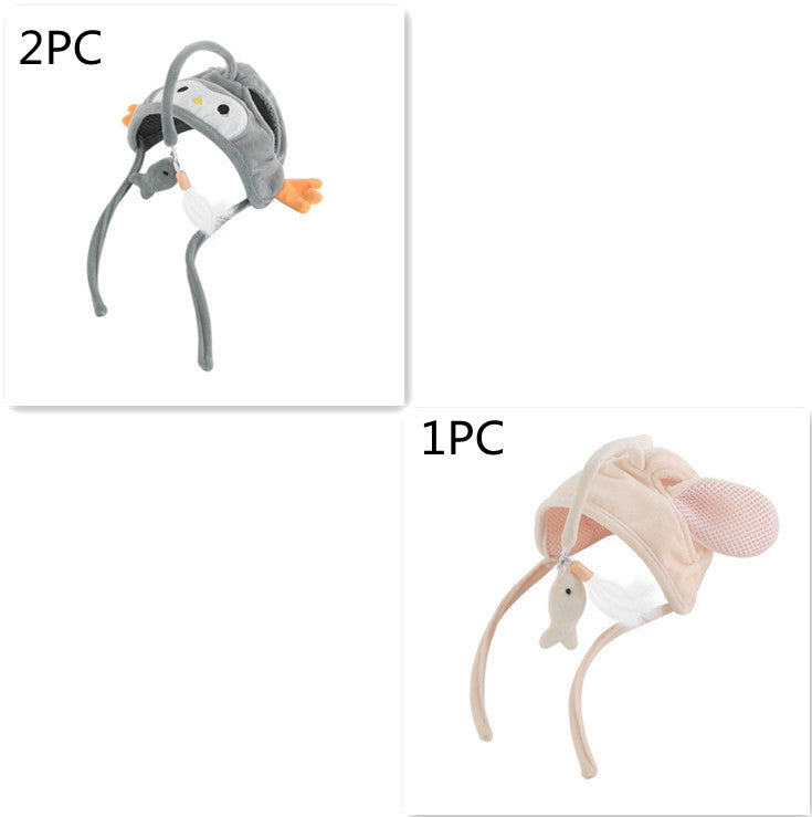 New Head Wearing Feather Funny Cat Stick