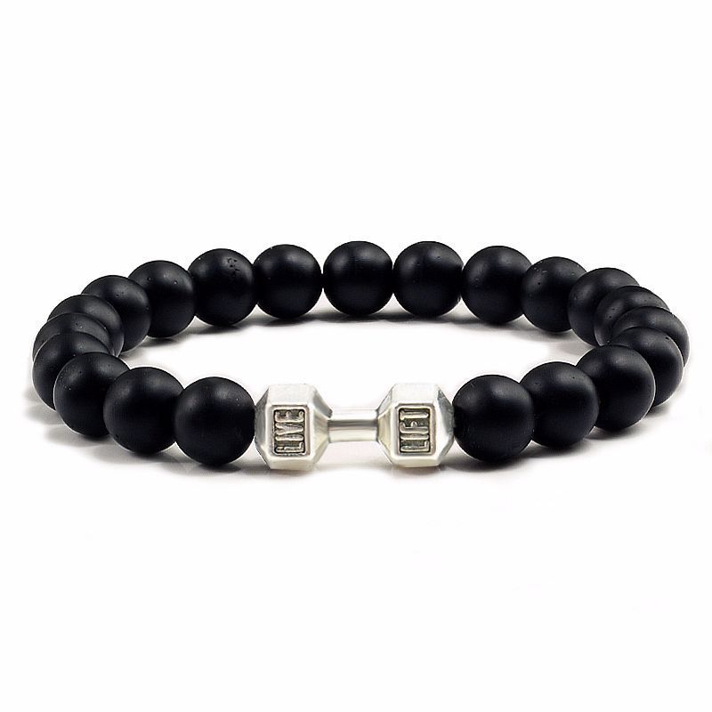 Natural Volcanic Stone Beads Bracelets Black Lava