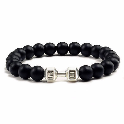 Natural Volcanic Stone Beads Bracelets Black Lava