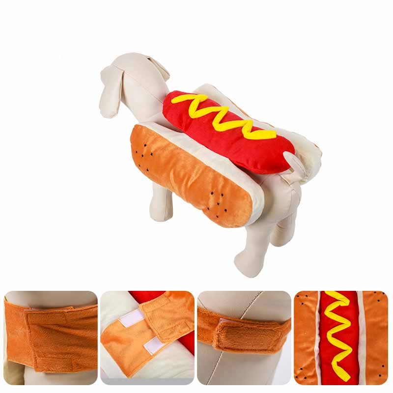 Funny Halloween Costumes For Dogs Puppy Pet Clothing Hot Dog Design Dog Clothes Pet Apparel Dressing Up Cat Party Costume Suit