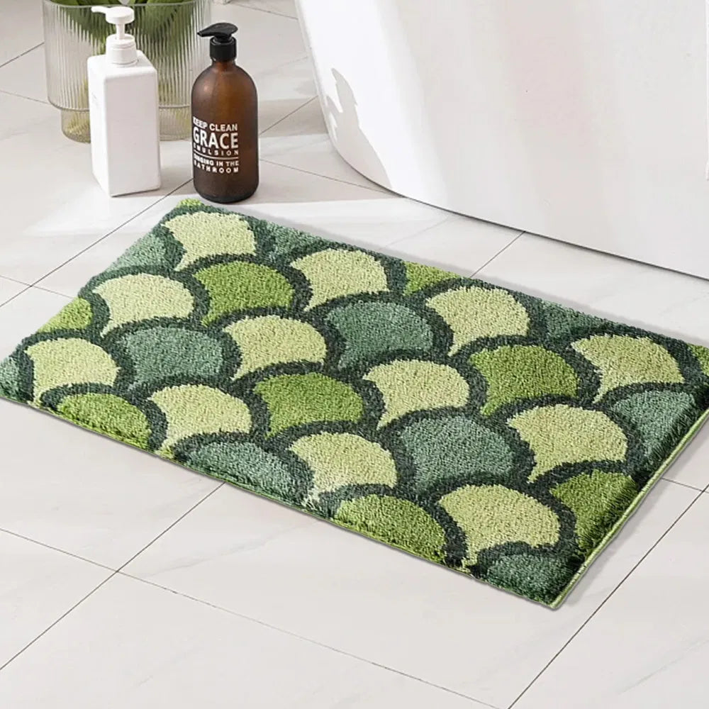 Bathroom Rug 20x32 Non Slip Fluffy Teal Bath Mat For Bathroom