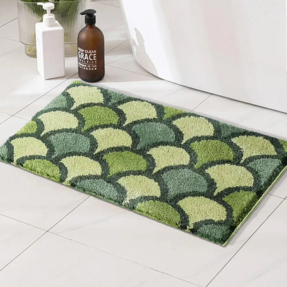 Bathroom Rug 20x32 Non Slip Fluffy Teal Bath Mat For Bathroom
