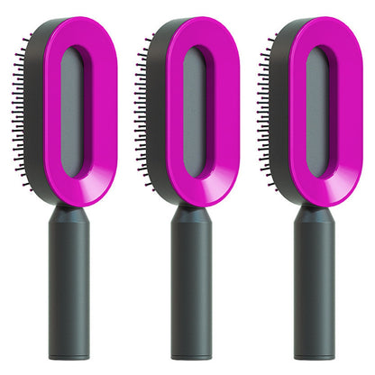 Self Cleaning Hair Brush For Women One-key Cleaning Hair Loss