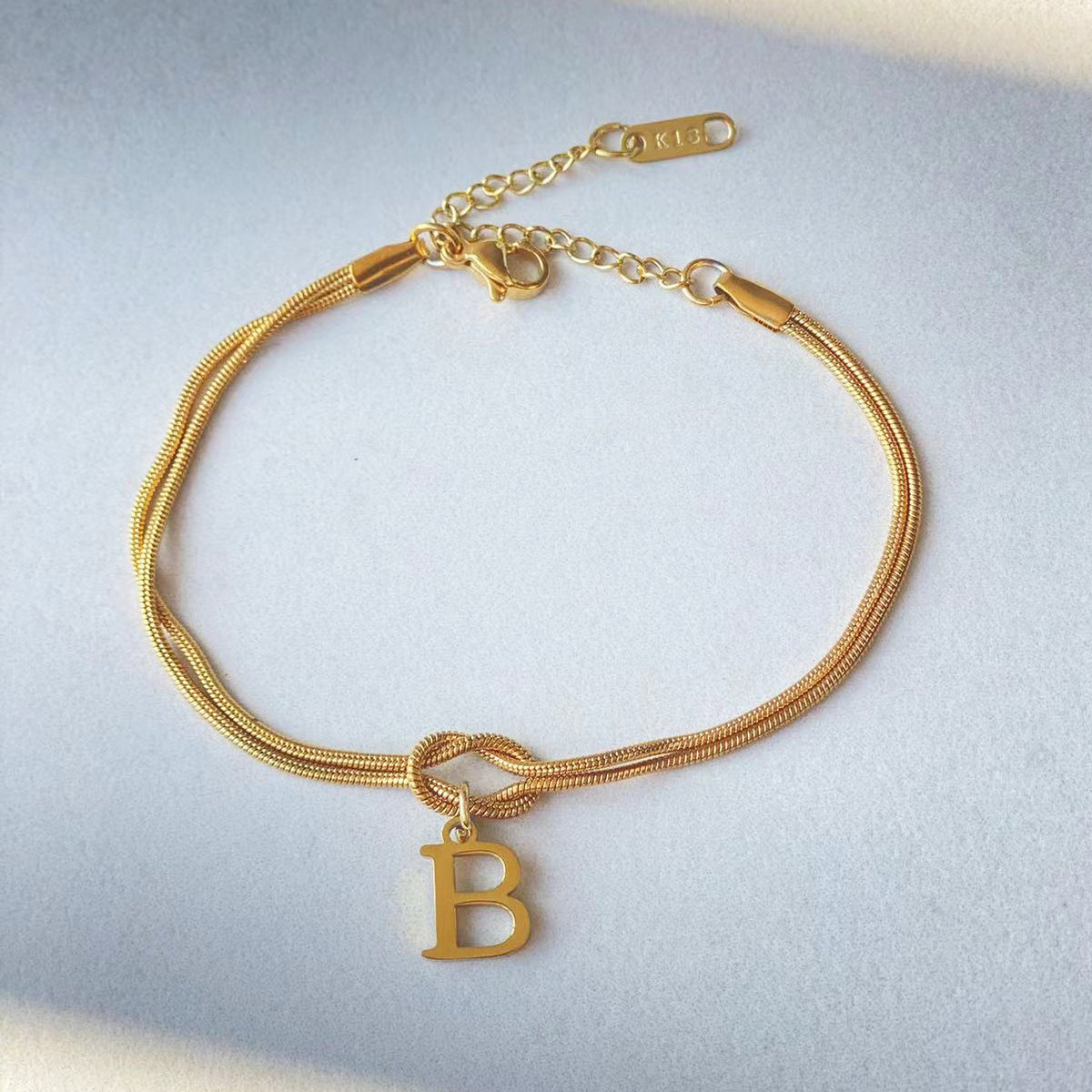 New Letter A-Z Love Knot Bracelets For Women Couple