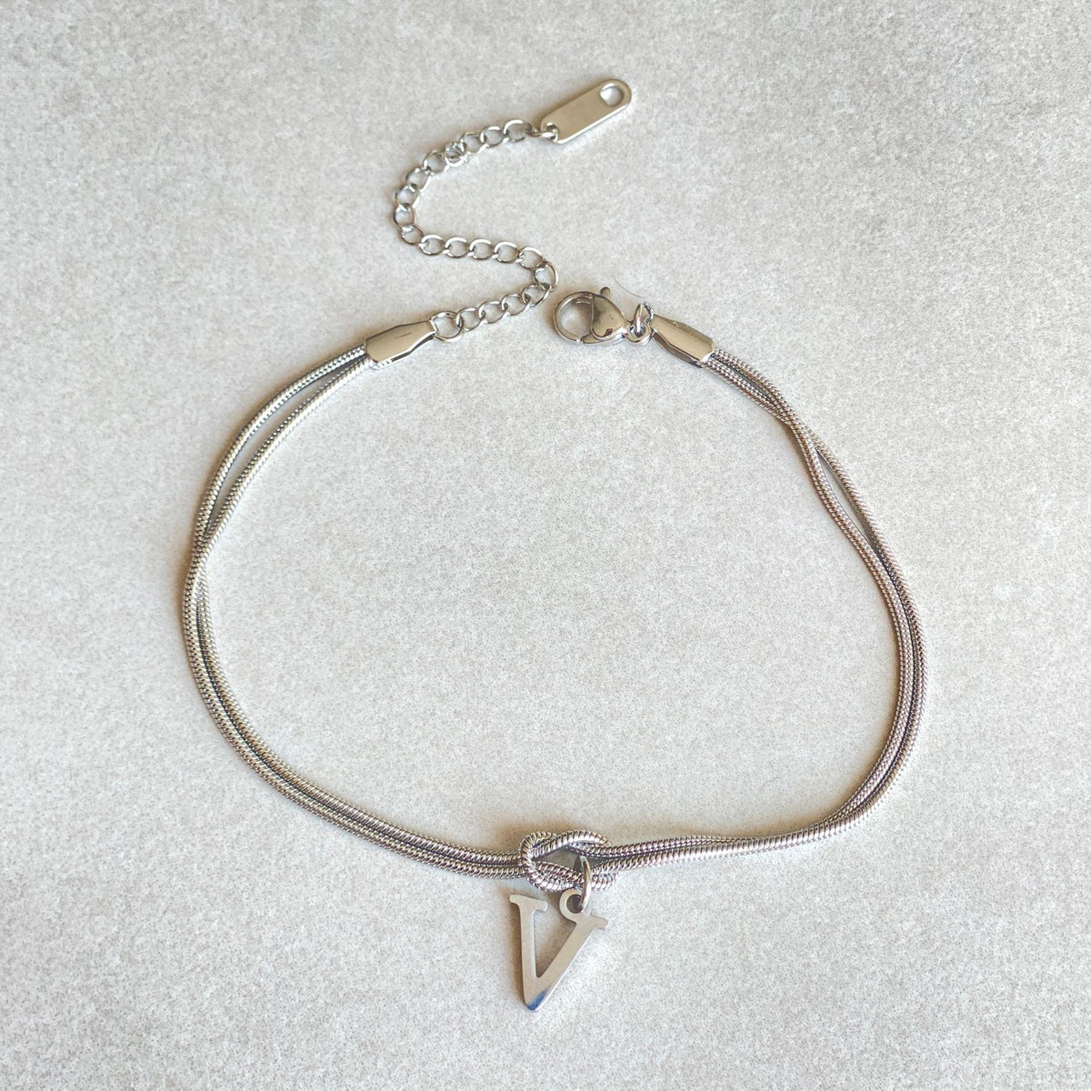 New Letter A-Z Love Knot Bracelets For Women Couple