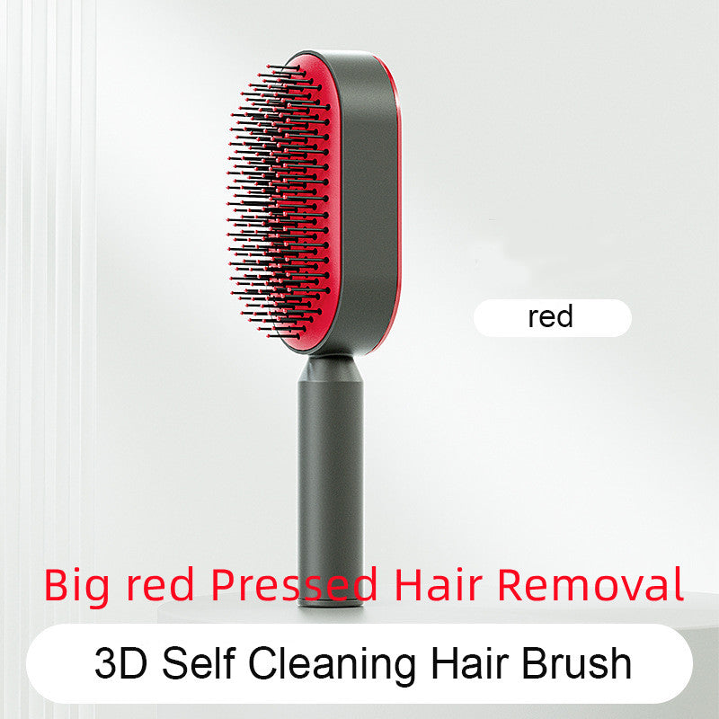 Self Cleaning Hair Brush For Women One-key Cleaning Hair Loss