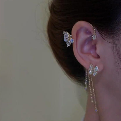 Women's Fashion Temperament Tassel Butterfly Earrings