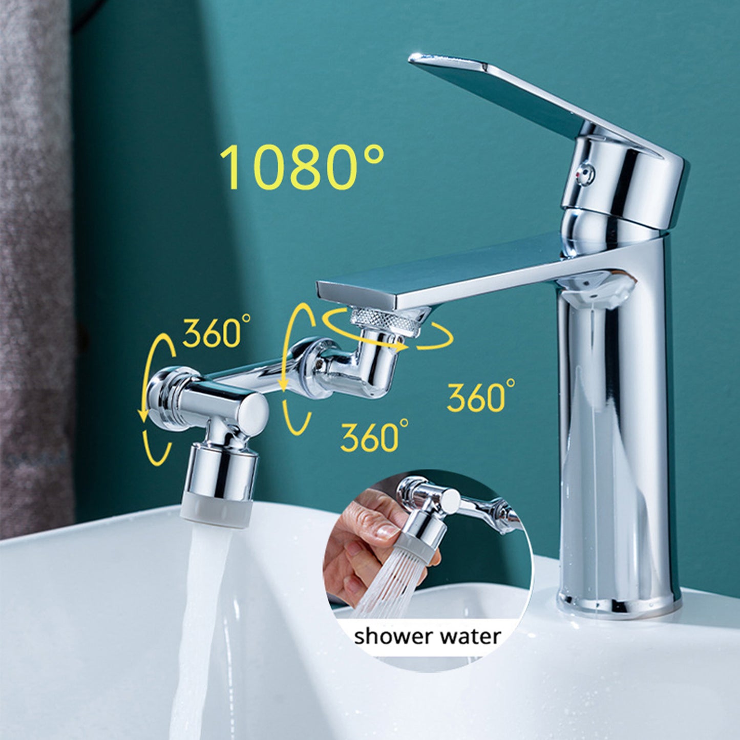 Universal 1080 Swivel Faucet Aerator Multifunction Faucet Extender