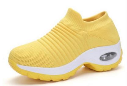 Wedge heel plus size knitted air cushion shoes