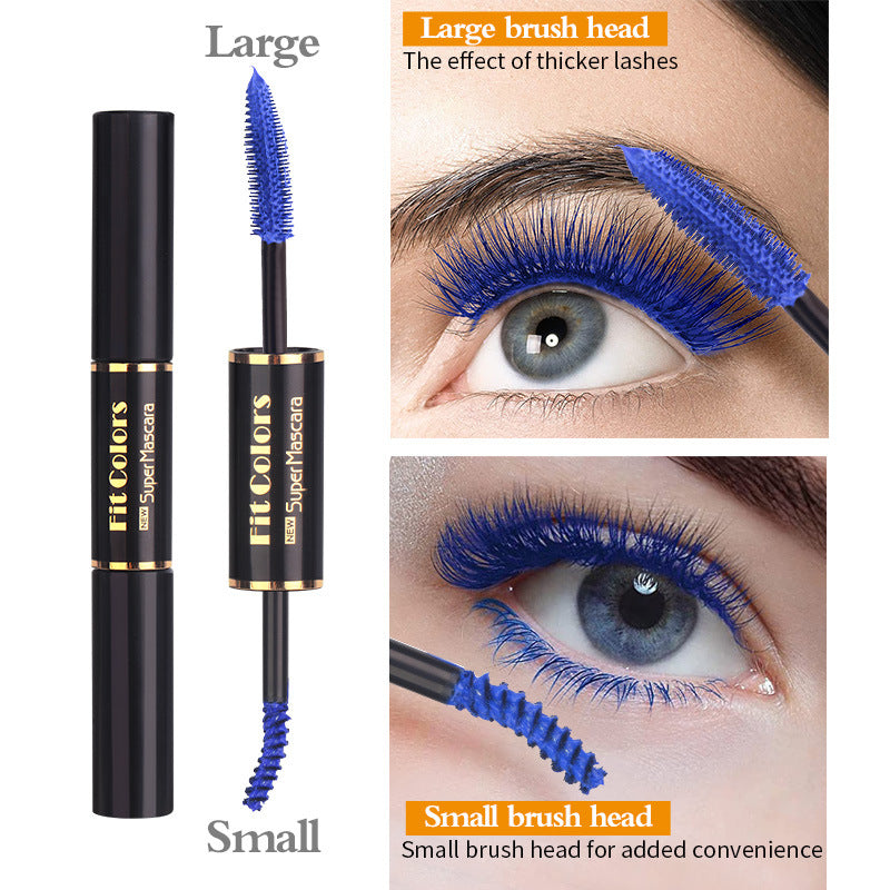 Double-headed Color Mascara Thick Curl More Than Waterproof Not Smudge White Eyebrow Dyeing