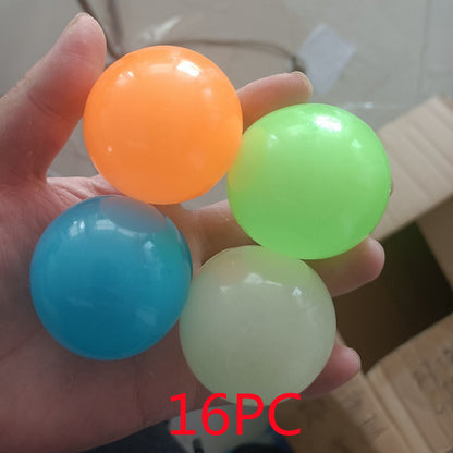 Luminous Sticky Ball Toys Sticky Wall Home Party Games