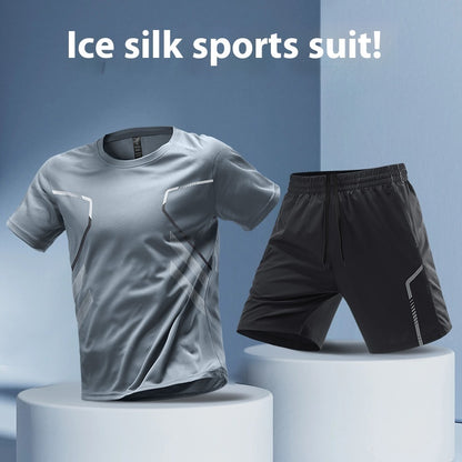Men's T-shirts Sports Running T-shirt Color Block Men Quick-drying