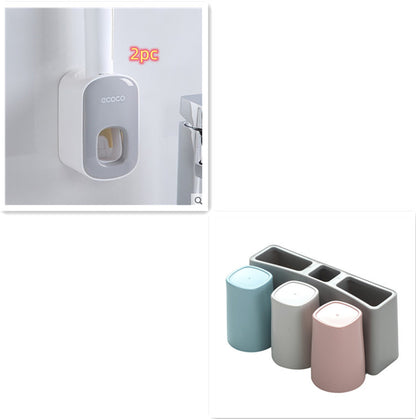 Wall Mounted Automatic Toothpaste Holder Set Dispenser