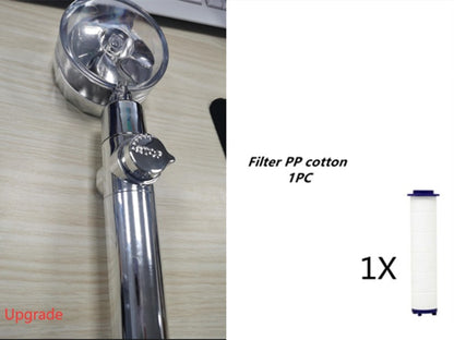 New Turbo Propeller Shower Head Water Saving High Pressure