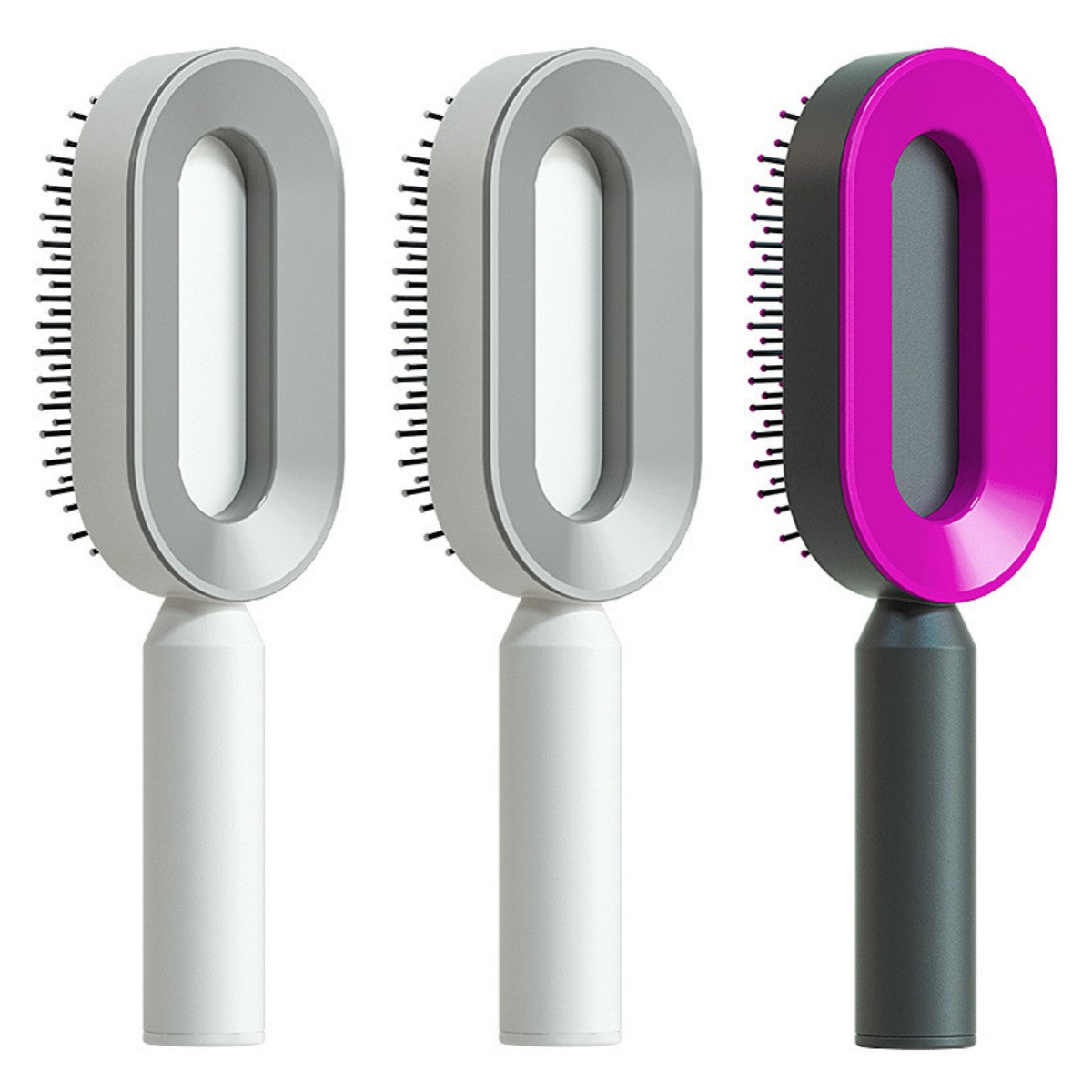 Self Cleaning Hair Brush For Women One-key Cleaning Hair Loss