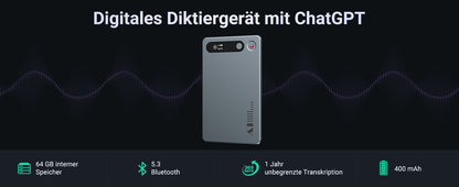 MECHEN 64GB AI Voice Recorder for Conference & Call