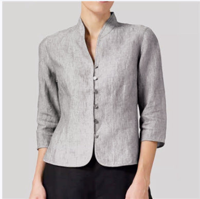 Slim Three-quarter Sleeve Button Jacket INS Fashion